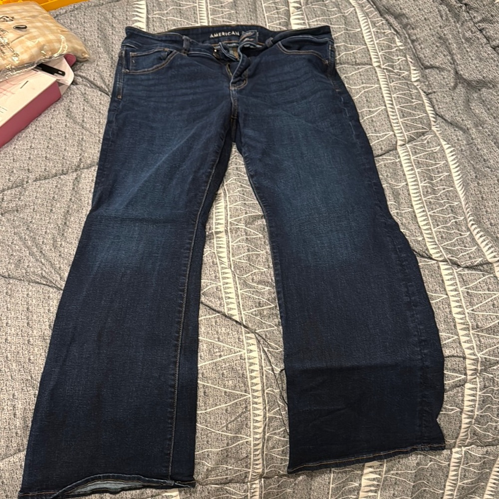 American Eagle Outfitters Women's Dark Blue Boot Cut Jeans